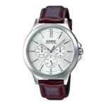 Casio-Mens-Watch-Analog-Silver-Dial-Brown-Leather-Band-MTP-V300L-7AUDF