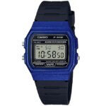 Casio-Mens-Watch-Vintage-Collection-Digital-Blue-Dial-Black-Resin-Strap-F-91WM-2ADF