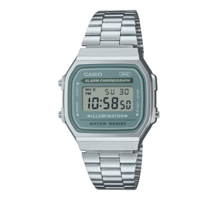 Casio-Mens-Watch-Vintage-Collection-Digital-Blue-Dial-With-Silver-Stainless-Steel-Strap-A168WA-3AYDF