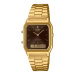 Casio-Vintage-Unisex-Watch-Analog-Digital-Brown-Dial-with-Gold-Stainless-Steel-Band-AQ-230GA-5AMQYDF