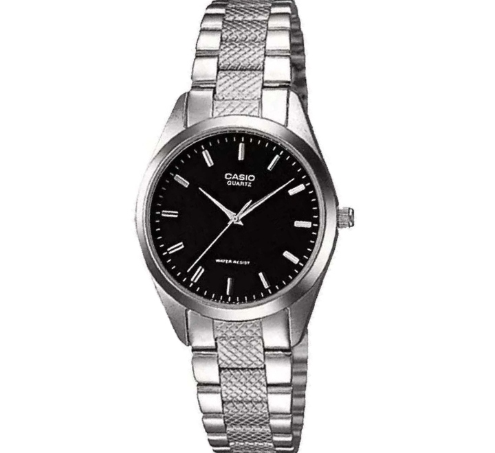 Casio-Womens-Watch-Analog-Black-Dial-Silver-Stainless-Band-LTP-1274D-1ADF