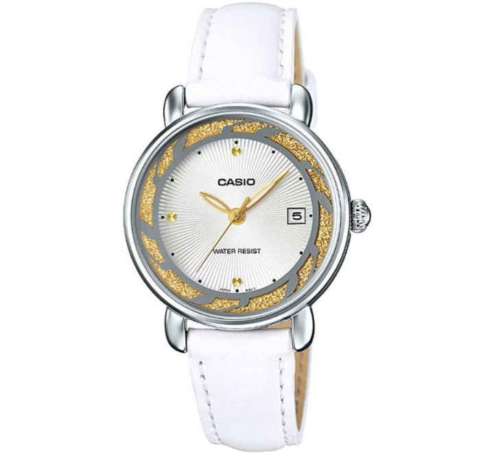 Casio-Womens-Watch-Analog-White-Dial-White-Leather-Band-LTP-E118RL-2ADF