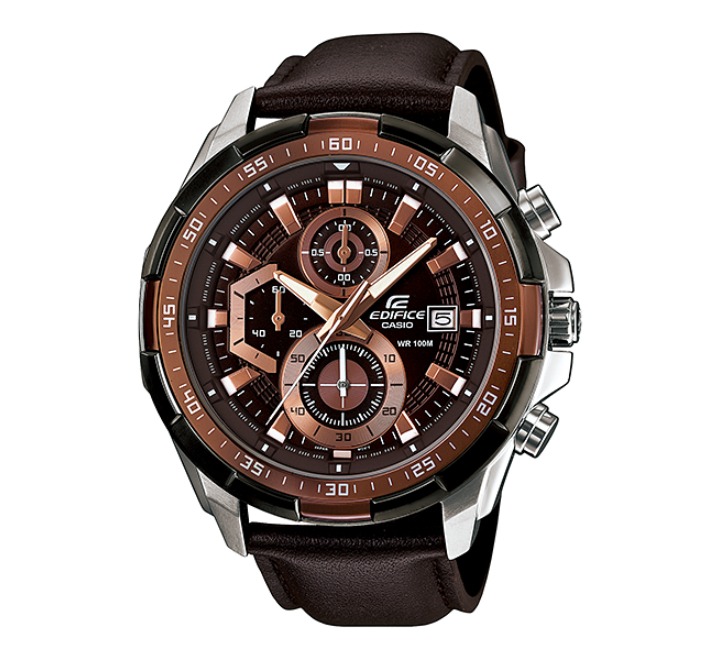 Edifice-Mens-Watch-Analog-Brown-Dial-Leather-Strap-EFR-539L-5AVUDF
