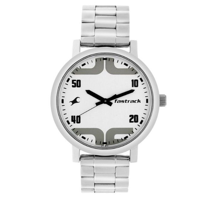 Fastrack-Mens-Watch-Analog-White-Dial-Silver-Stainless-Steel-Strap-38052SM04