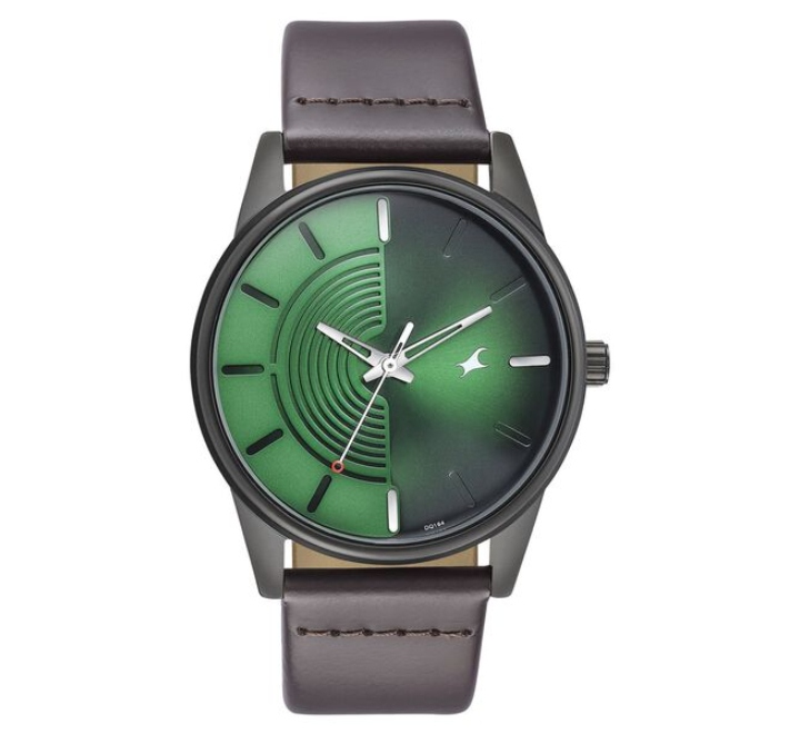 Fastrack-Stunners-Mens-Watch-Analog-Green-Dial-Brown-Leather-Strap-3305NL01