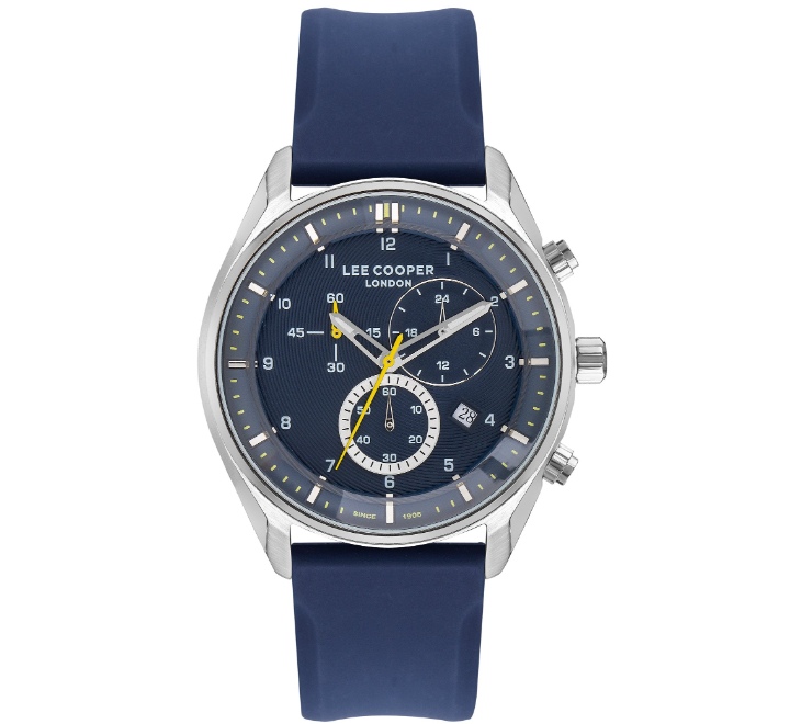 Lee-Cooper-Mens-Analog-Watch-Blue-Dial-Blue-Resin-Strap-LC07350399