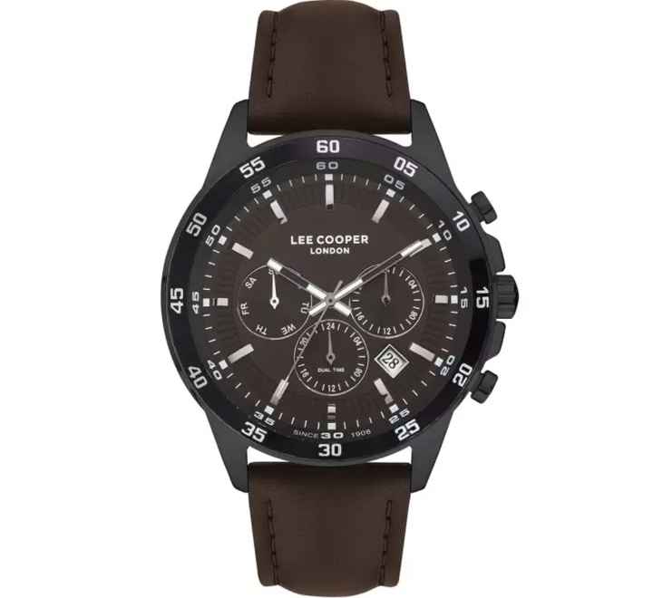 Lee-Cooper-Mens-Analog-Watch-Brown-Dial-Brown-LeatherStrap-LC07372677
