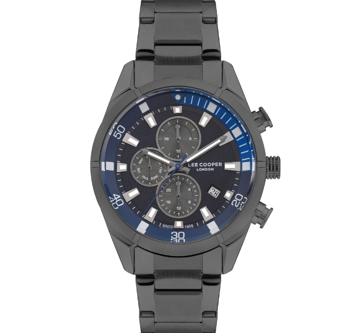 Lee-Cooper-Mens-Analog-Watch-Gun-Dial-Gun-Stainless-Steel-Strap-LC07378090