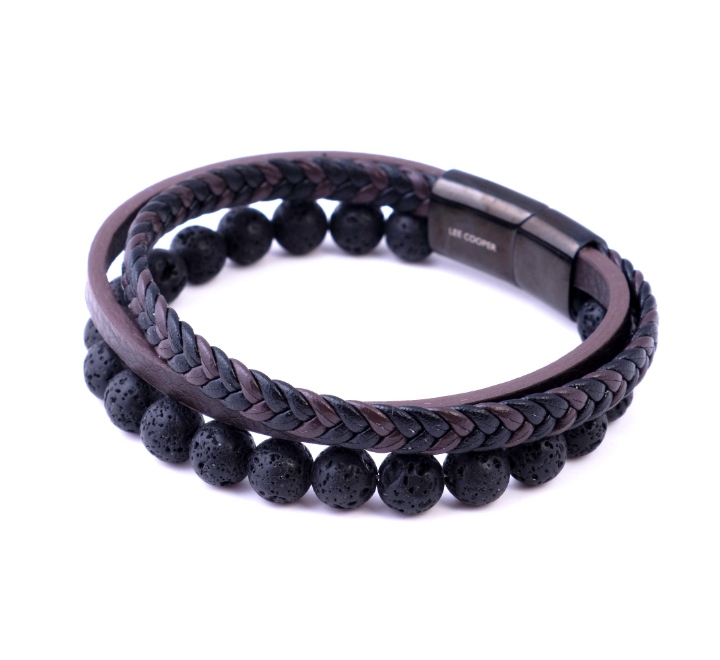 Lee-Cooper-Mens-Bracelet-BlackBrown-LCB01956650