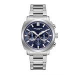 Lee-Cooper-Mens-Watch-Analog-Blue-Dial-with-Silver-Stainless-Steel-Band-LC08144390