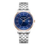 Lee-Cooper-Mens-Watch-Analog-Blue-Dial-with-Silver-Stainless-Steel-Band-LC08164590