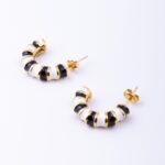 Lee-Cooper-Womens-Earings-GoldWhiteBlack-LCE01725150