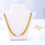 Lee-Cooper-Womens-Jewellery-Set-GoldMother-of-Pearl-Pendant-LCS01815120