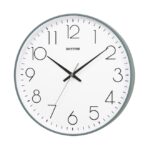Rhythm-Wall-Clock-Analog-White-Dial-Grey-Case-CMG601NR08