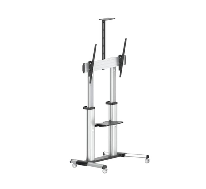 Skill-Tech-Aluminum-Height-Adjustable-TV-Floor-Stand-With-Wheels-SH-666TW