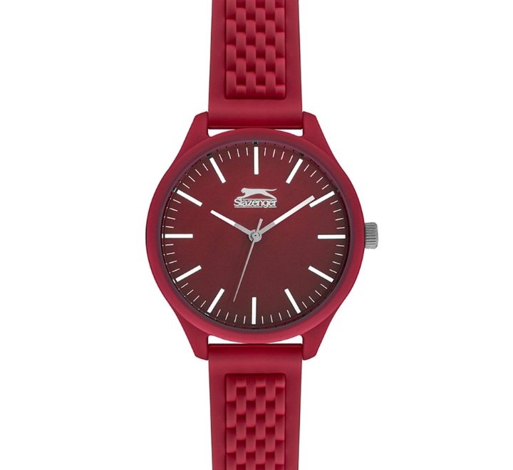Slazenger-Tiger-Logo-Unisex-Watch-Red-dial-Red-Rubber-Strap-SL096370304