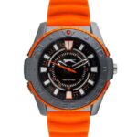 Slazenger-Unisex-Watch-Black-dial-Orange-Silicone-Strap-SL096573205