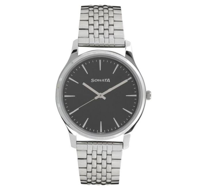 Sonata-Mens-Watch-Analog-Black-Dial-With-Stainless-Steel-Band-77082SM01