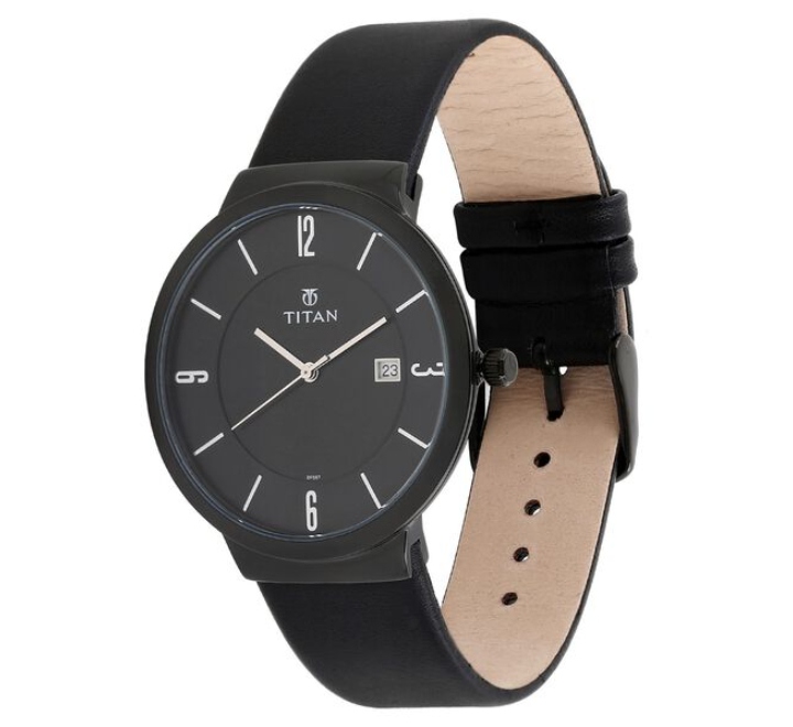 Titan-Mens-Watch-Analog-Black-Dial-Black-Leather-Strap-90053NL01