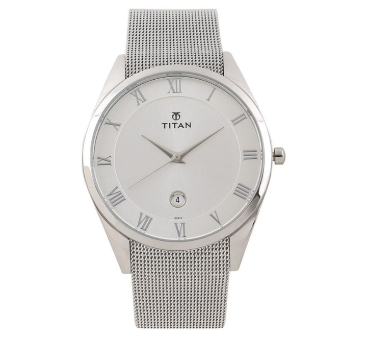 Titan-Mens-Watch-Analog-Silver-Dial-Silver-Mesh-Band-90054SM01
