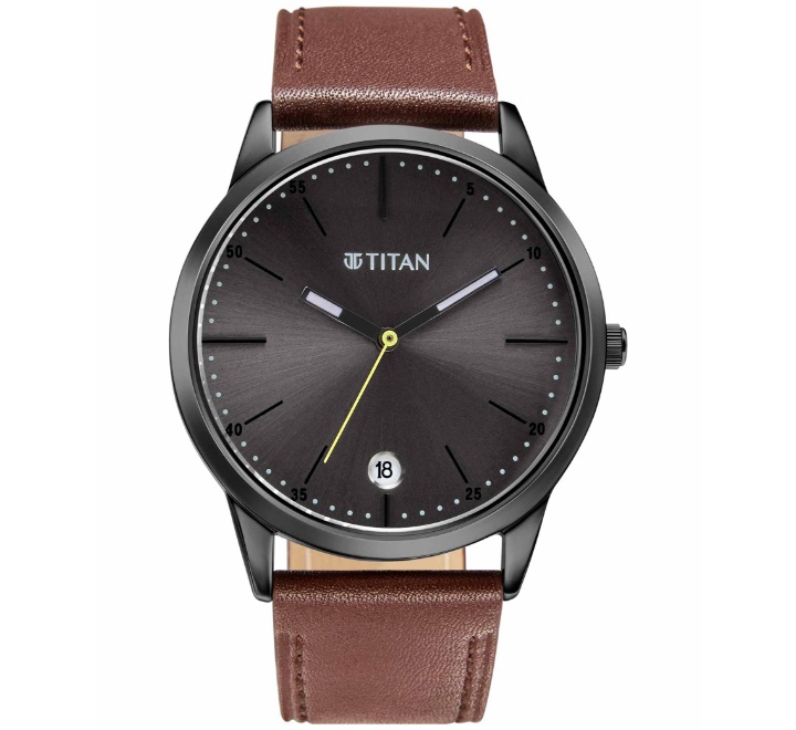 Titan-Mens-Watch-Black-Dial-Brown-Leather-Strap-Watch-1806QL01