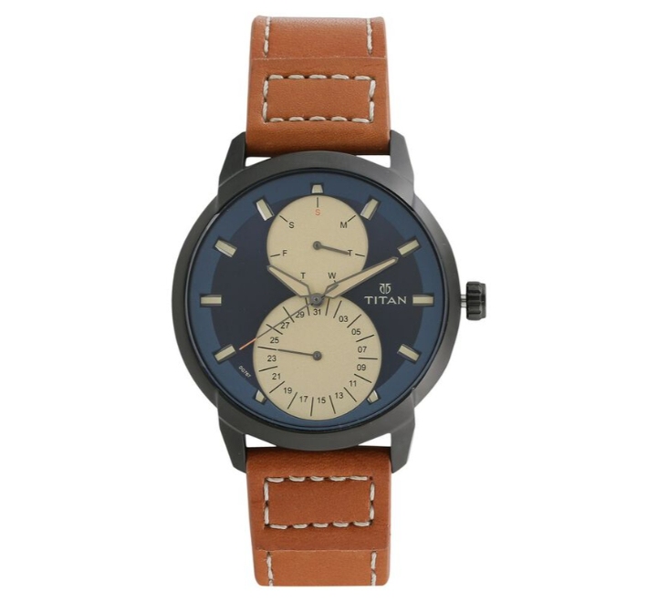 Titan-Mens-Watch-Blue-Dial-Brown-Leather-Strap-Watch-1756NL01