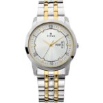 Titan-Mens-Watch-Silver-Dial-Silver-Gold-Stainless-Steel-Strap-Watch-1774BM01