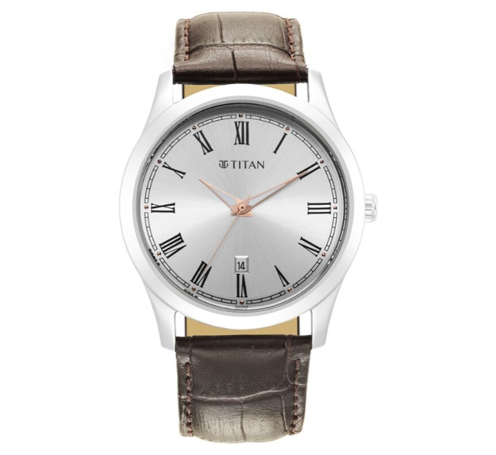 Titan-Trendsetters-Mens-Watch-Analog-Silver-Dial-With-Brown-Leather-Strap-1823SL02