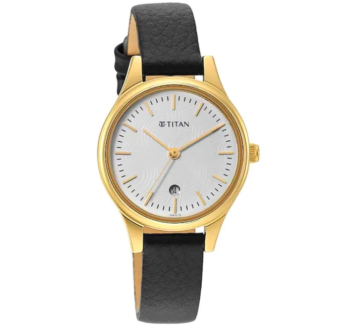 Titan-Womens-Watch-White-Dial-Black-Leather-Strap-Watch-2679YL01