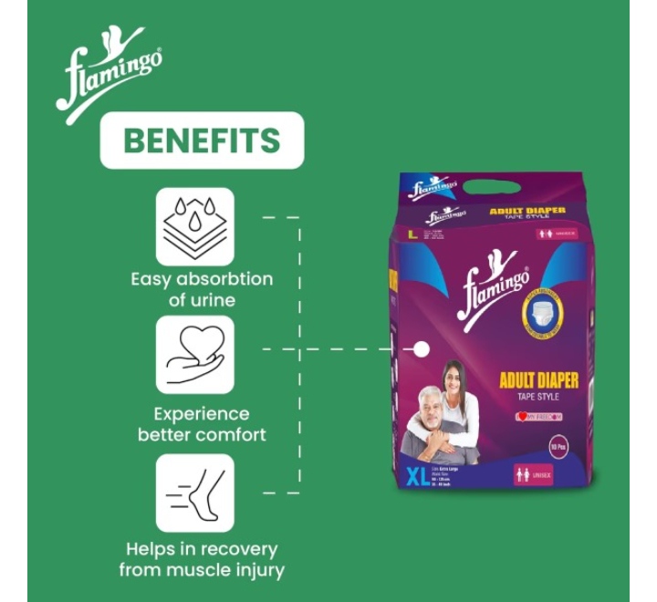 Adult Diaper Flamingo Pant Style -Large benefits (1)