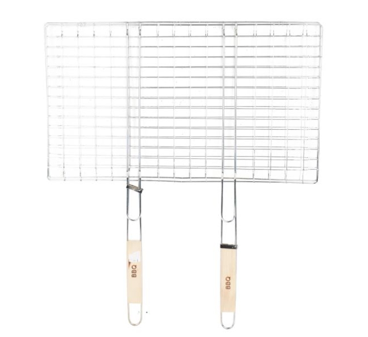 BBQ-Grill-Net-Square-with-Wood-Handle