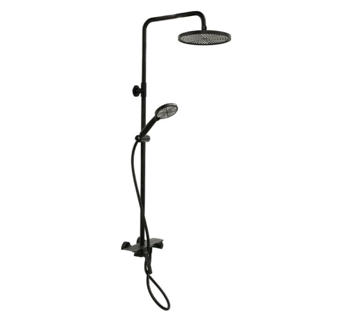 Brass-Modern-Shower-Column-With-Hand-Shower-Black-6009-BLK