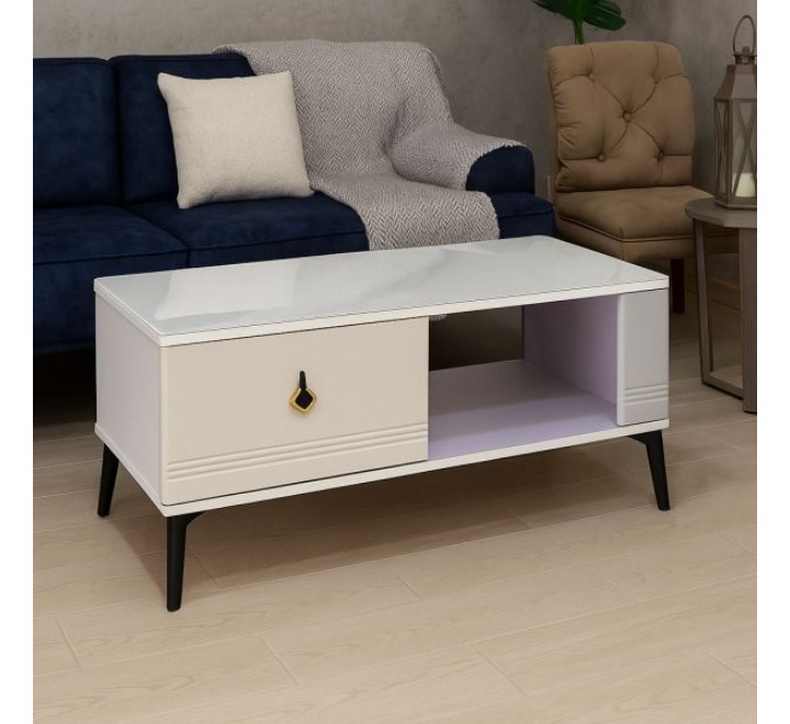 Tea-Table-Glass-Rectangle-White-Grey