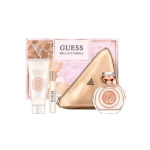 GUESS-BELLA-VITA-ROSA-FOR-WOMEN-EDT-100-ML-TRIANGLE-BAG-4-PIECES-GIFT-SET